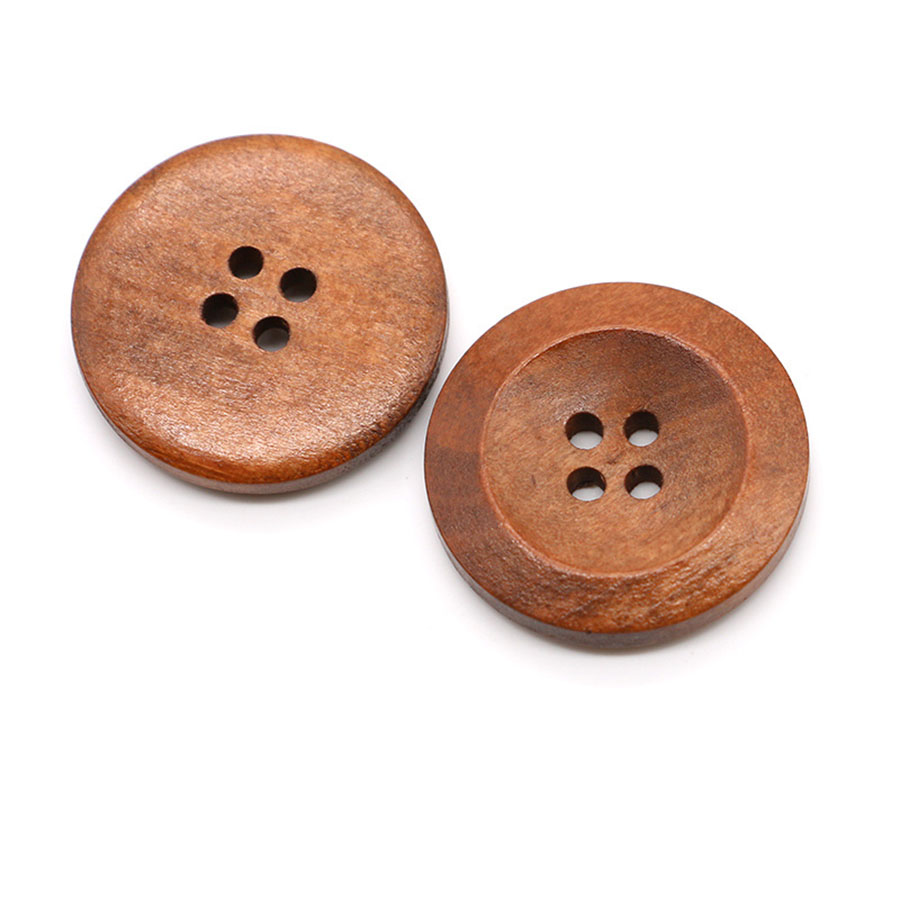 Embellishments For Scrapbooking - 10 Stück 18 mm runde Holzknöpfe