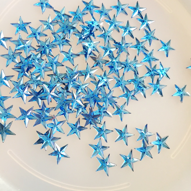 Hotfix Rhinestone Sheet - 400 Stück 10mm Kristall-Sternform-Dekorationssteine, flache Strass-Applikationen