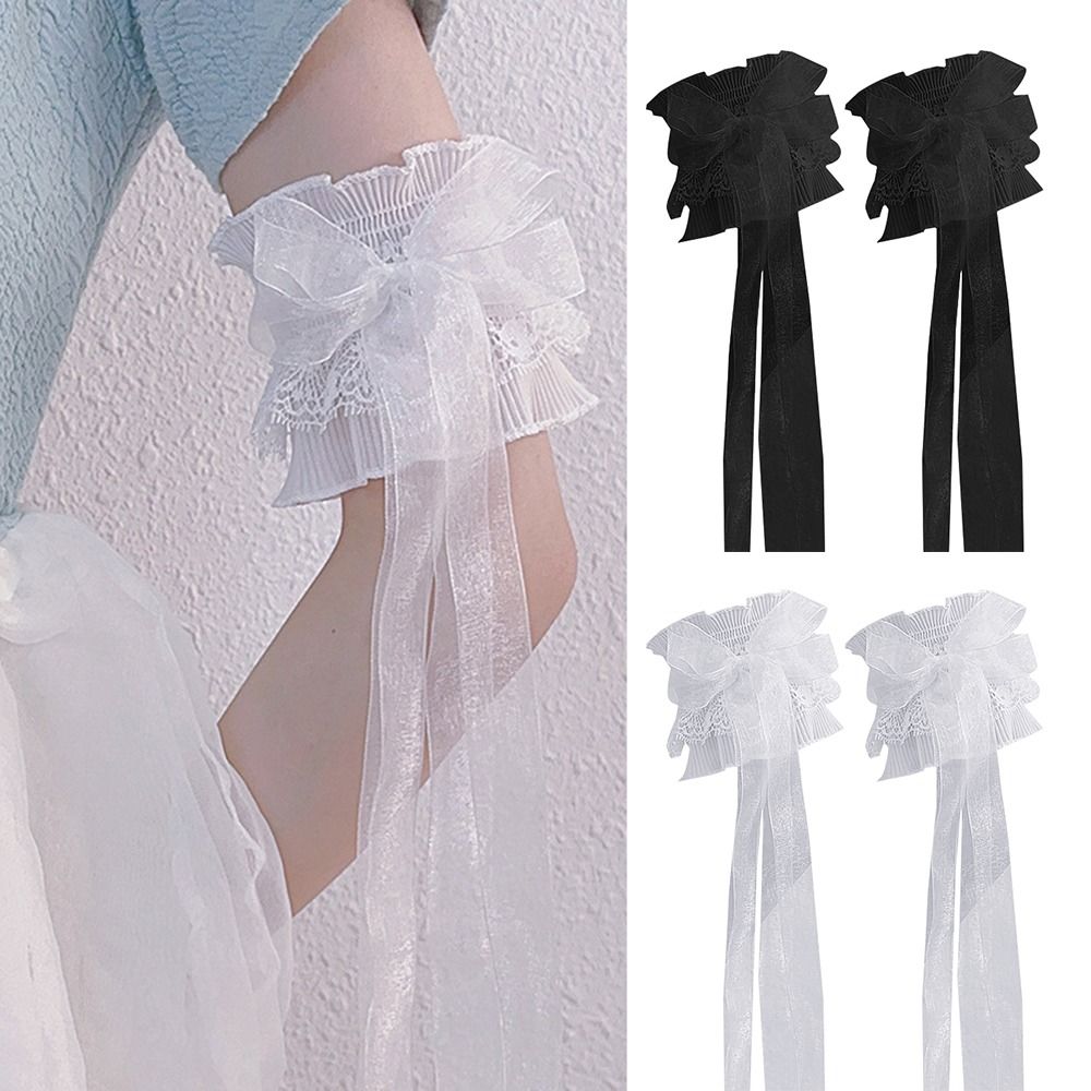 Elastic Lace Trim - Arm stulpen Bowknot Arm Ärmel elastisch