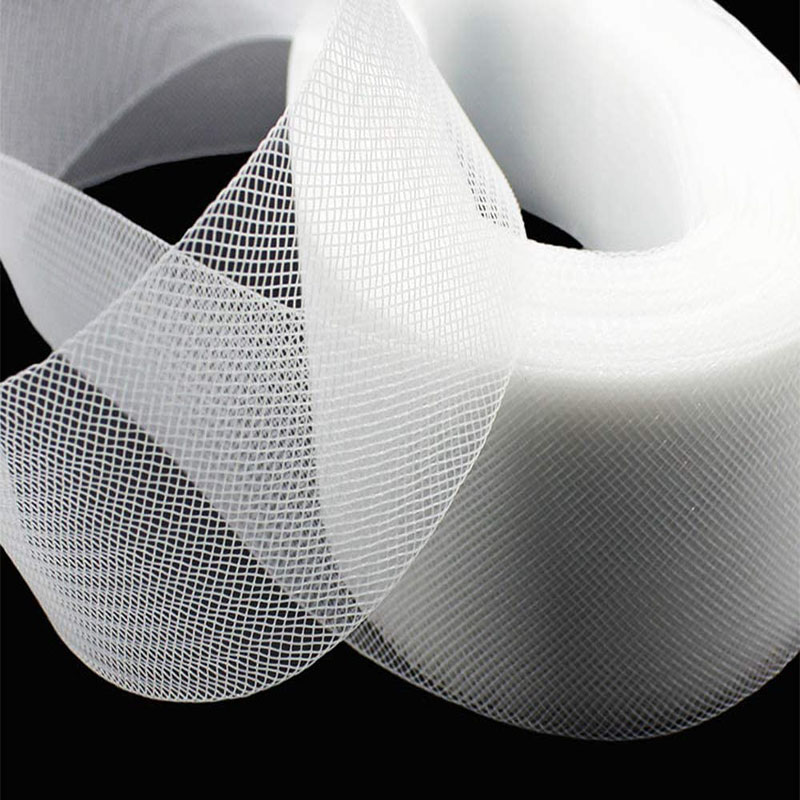 Crystal Mesh Fabric - 1–10 cm, flach, schlicht, hart, steif,