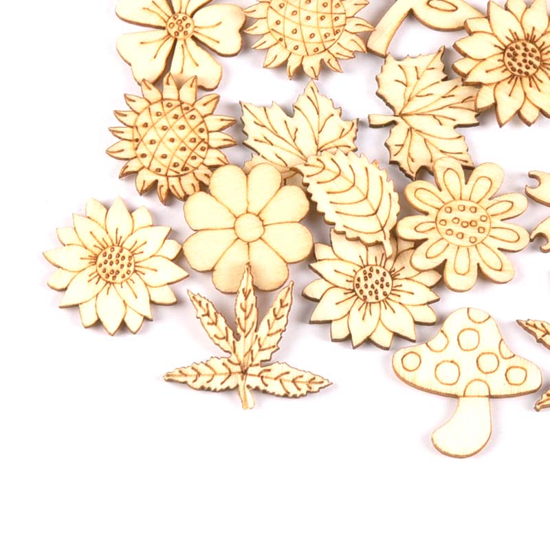 30pcs 25-30mm Holz DIY Zubehör – Embellishments For Scrapbooking Bewertung und Preis