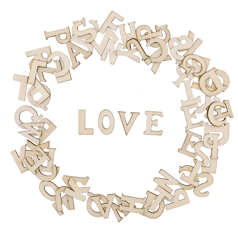100 stücke Buchstaben Holz Alp – Embellishments For Scrapbooking Bewertung und Preis