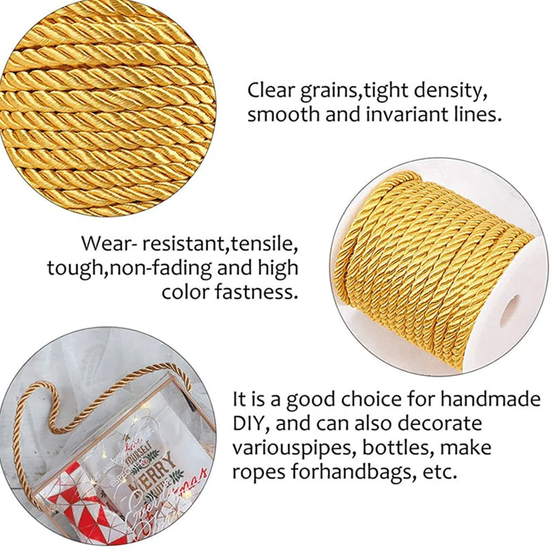 3 mm 10 m gedrehte Kordel, Sei – Cord Trim Twisted Bewertung und Preis
