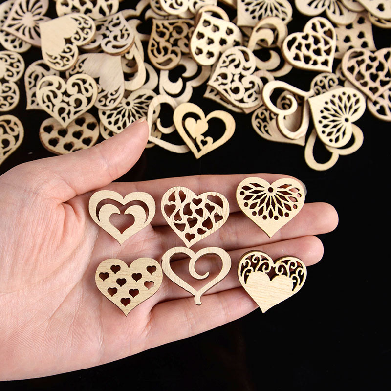 50/100 Stück ausgehöhltes Herz – Embellishments For Scrapbooking Bewertung und Preis