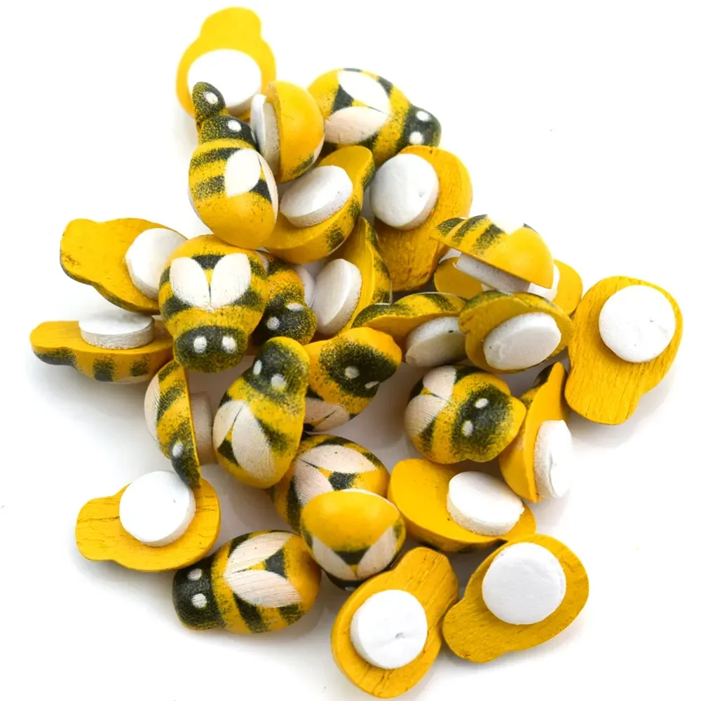 50 Stück gelbe Holzklebeknöpfe – Embellishment Glue Craft Bewertung und Preis